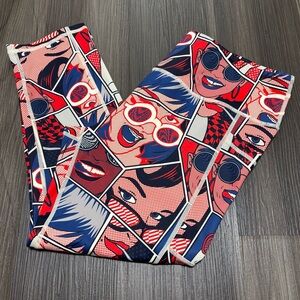 Constantly Varied Gear CVG Legging Women’s XL Red Pop Comic Gym Workout Pockets